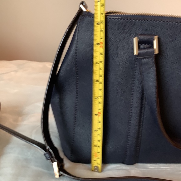 Beautiful Navy Blue Kate Spade ♠️ Crosshatch Satchel - Picture 10 of 10